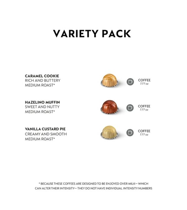 Nespresso Capsules VertuoLine, Barista Flavored Pack, Mild Roast Coffee, 30 Count Coffee Pods, Brews 7.77 Ounce