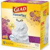 Glad Trash & Food Storage ForceFlex Protection Series Tall Trash Bags, 13 Gal, Gain Moonlight Breeze with Febreze, 110 Ct (Package May Vary)