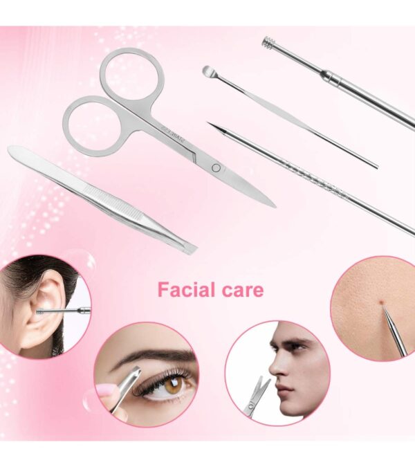 img-6a735a8f7396e6dac75d9cf94243f468 Nail Clippers Set 18 Pieces Stainless Steel Manicure Kit, Professional Grooming Kits, Nail Care Tools with Luxurious Travel Case