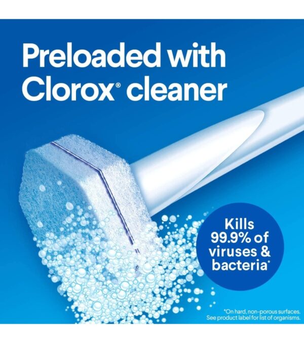 Clorox Toilet Wand Disinfecting Refills, Toilet and Bathroom Cleaning, Toilet Brush Heads, Disposable Wand Heads, Blue Original, 30 Count