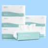 Saraflora 100% Cotton Facial Tissue, Soft Dry Wipe 6 Pack Size 7.9×7.9 inches, Use for Sensitive Skin Disposable Face Towel and Baby Washcloths, Makeup Wipes, Disposable Cleansing Cloths（600 Count ）