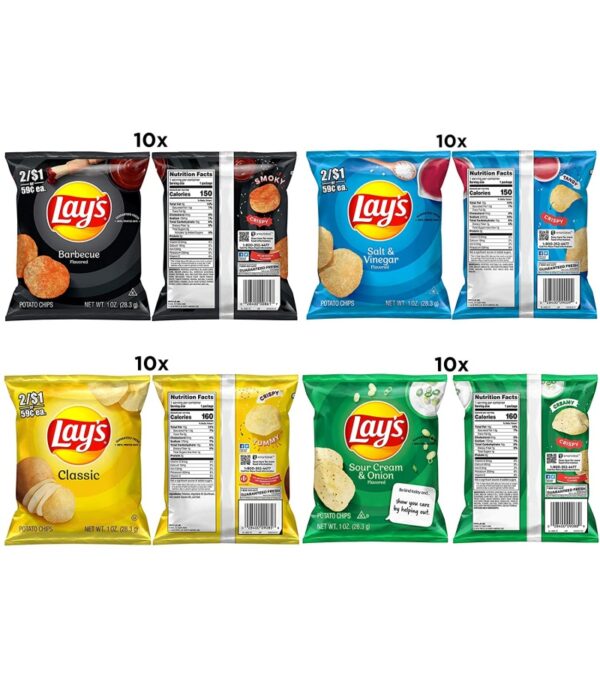 img-6fd3364b0dd8edd9cb31d63ad3c68e2f Lay's Potato Chip Variety Pack, 1 Ounce (Pack of 40)