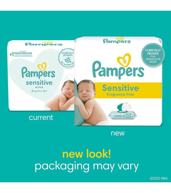 img-712519282f7a58de51c6eefbd5e75700 Choose your count – Baby Wipes, Pampers Sensitive Water Based Baby Diaper Wipes, Hypoallergenic and Unscented, 6 Pop-Top Packs, 336 Total Wipes (Packaging May Vary)