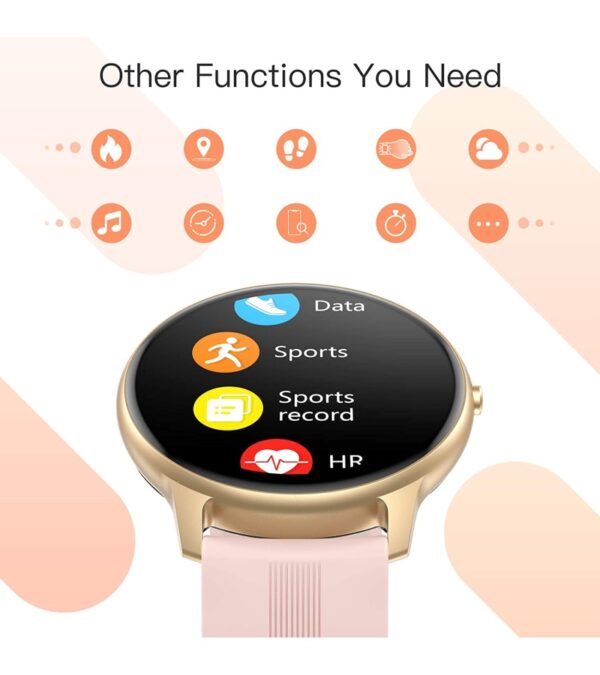 AGPTEK Smart Watch, IP68 Waterproof Smartwatch for Men Women Activity Tracker with Full Touch Color Screen Heart Rate Monitor Pedometer Sleep Monitor for Android and iOS Phones (Blue)