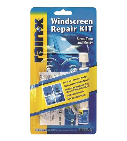 Rain-X 600001 Windshield Repair Kit ??Quick And Easy Durable Resin Based Windshield Repair Kit for Chips and Cracks, Good For Round Damage Below 1??In Diameter And Cracks Smaller Than 12??In Length