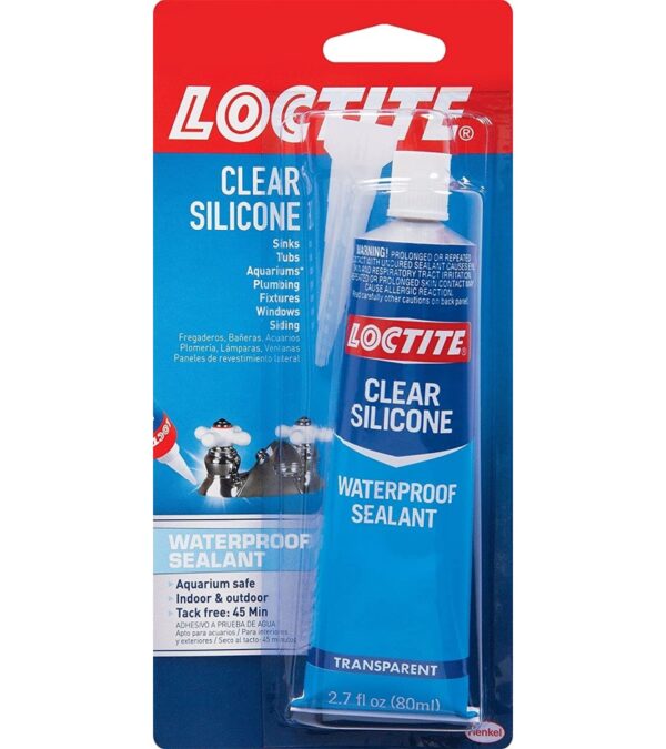img-77204a6966cecb71719d00a48aed1f72 Henkel 908570 2.7 oz Tub Clear Silicone Waterproof Sealant, Single Tube