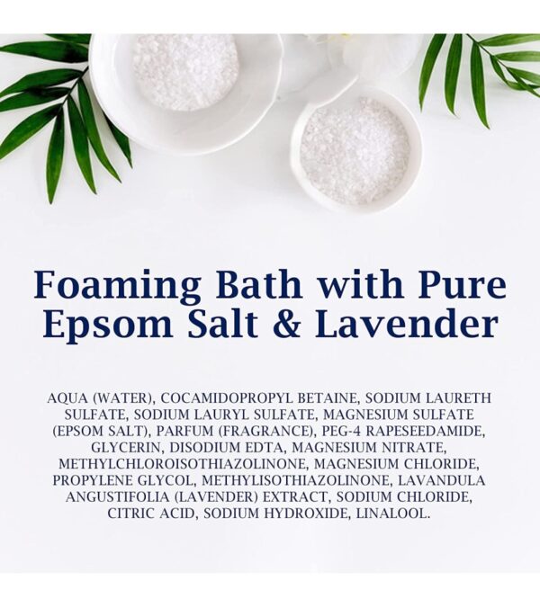 Dr Teal's Foaming Bath with Pure Epsom Salt, Soothe & Sleep with Lavender, 34 fl oz (Pack of 4)