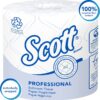 Scott Professional 100% Recycled Fiber Standard Roll Bathroom Tissue (13217), 2-Ply, White, 80 Rolls / Case, 473 Sheets / Roll, 37,840 Sheets / Case