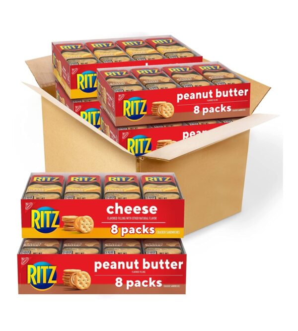 img-7e71f274debe52836759434b56ede63f RITZ Peanut Butter Sandwich Cracker Snacks and Cheese Sandwich Crackers, Snack Crackers Variety Pack, 32 Snack Packs