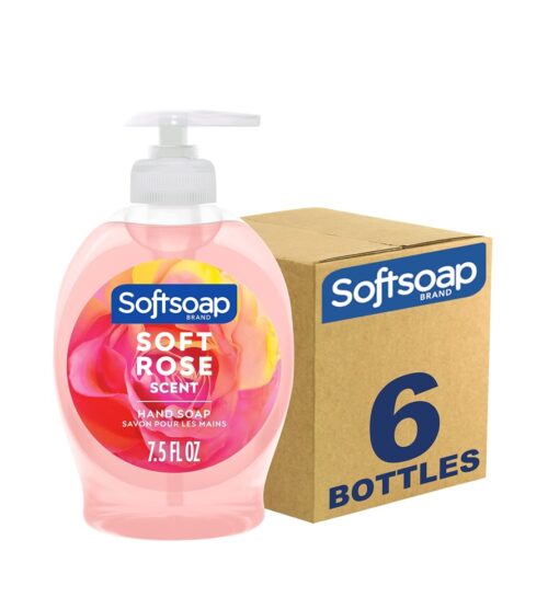 Softsoap Liquid Hand Soap, Soft Rose – 7.5 Fl Oz (Pack of 6)