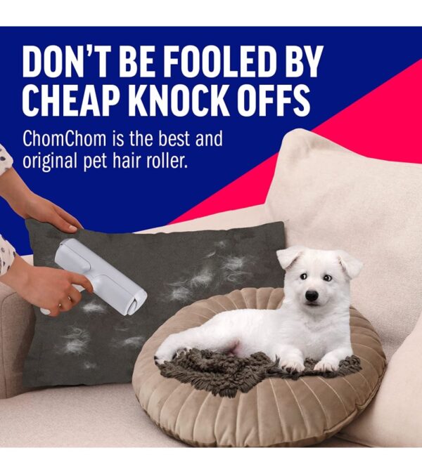 ChomChom Pet Hair Remover – Reusable Cat and Dog Hair Remover for Furniture, Couch, Carpet, Car Seats or Bedding – Portable, Multi-Surface Lint Roller and Fur Removal Tool