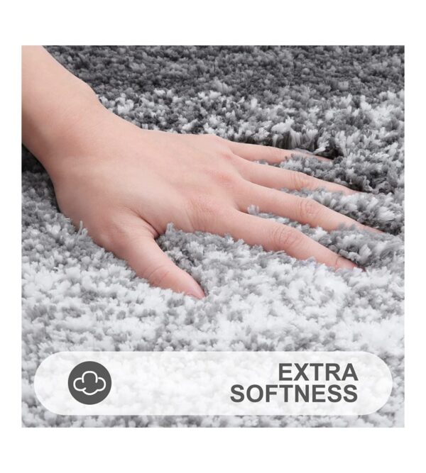 OLANLY Luxury Rug, Extra Soft and Absorbent Microfiber Rugs, Non-Slip Plush Shaggy Bath Carpet, Machine Wash Dry, Bath Mats for Bathroom Floor, Tub and Shower, 24×16, Grey