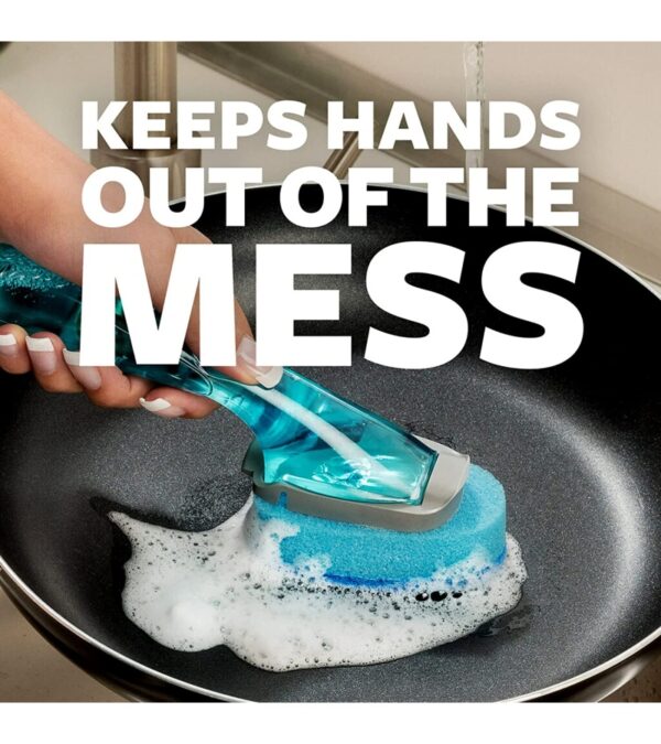 Scotch-Brite Non-Scratch Dishwand, Scrubber for Cleaning Kitchen, Bathroom, and Household, Non-Scratch Dish Scrubber Safe for Non-Stick Cookware, 1 Dishwand