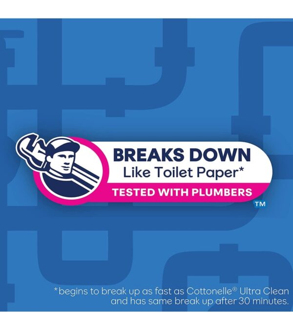 Cottonelle FreshFeel Flushable Wet Wipes, Adult Wet Wipes, 8 Flip-Top Packs, 336 Total Wipes