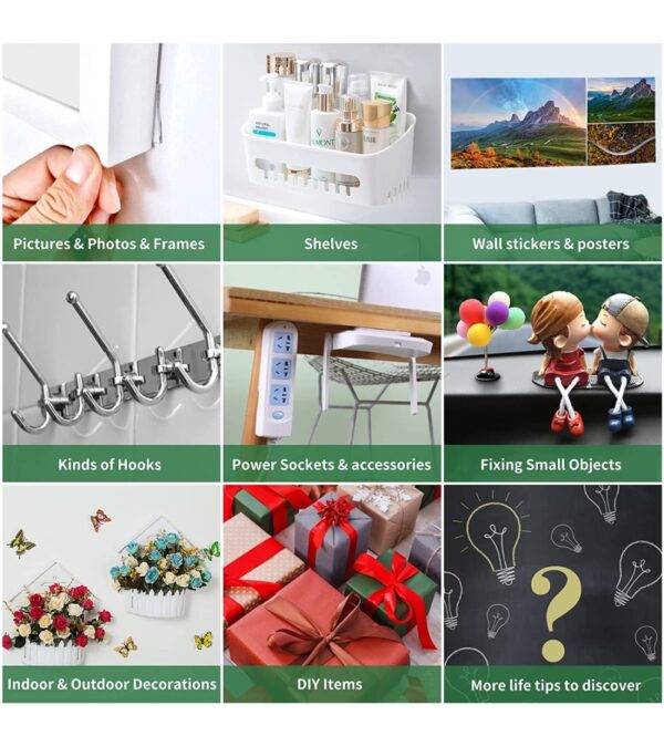 EZlifego Double Sided Tape Heavy Duty, Multipurpose Removable Clear & Tough Mounting Tape Sticky Adhesive, Reusable Strong Wall Tape Picture Hanging Strips Poster Carpet Tape (Extra Large 9.85FT)