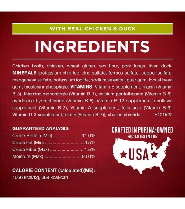 Purina ONE True Instinct Tender Cuts in Gravy With Real Turkey and Venison, and With Real Chicken and Duck High Protein Wet Dog Food Variety Pack – (12) 13 oz. Cans