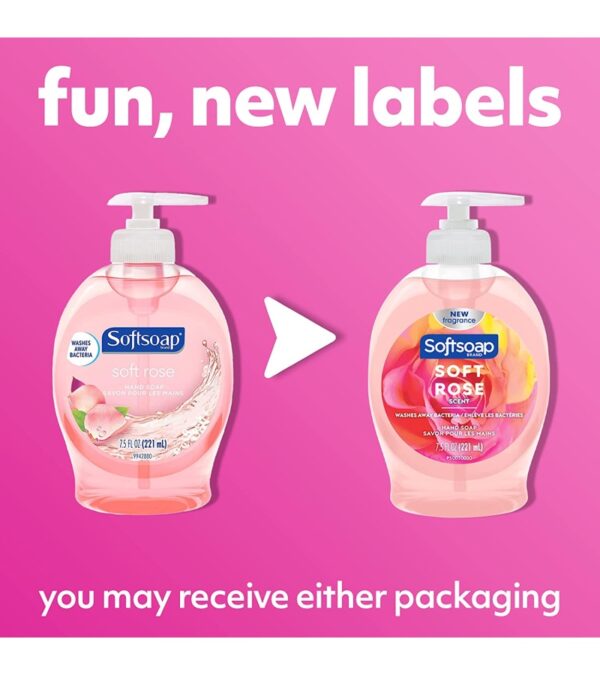 Softsoap Liquid Hand Soap, Soft Rose – 7.5 Fl Oz (Pack of 6)