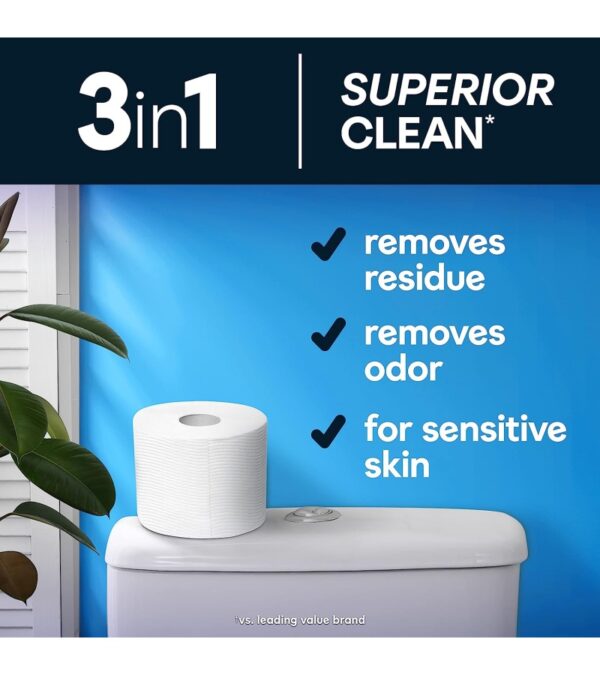 Cottonelle Ultra Clean Toilet Paper with Active CleaningRipples Texture, Strong Bath Tissue, 32 Family Mega Rolls (32 Family Mega Rolls = 176 Regular Rolls) (8 Packs of 4), 388 Sheets per Roll