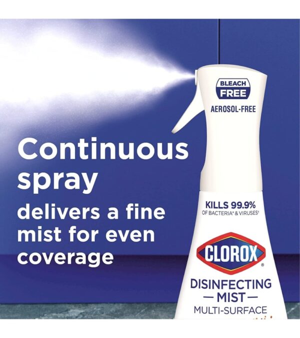 Clorox Cleaning Bundle Disinfecting Mist Lemon & Orange Blossom Scent (1 Spray Bottle & 1 Refill, 16 Fl Oz Each) Disinfecting Wipes, Moisture Seal Lid Fresh Scent (3-Pack, 75ct Each)