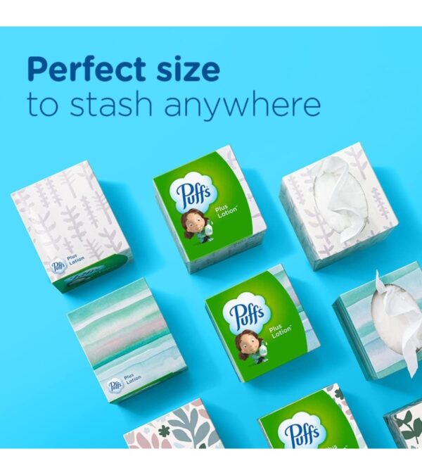 Puffs Plus Lotion Facial Tissues, 8 Family Boxes, 124 Facial Tissues per Box