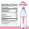 evian Natural Spring Water, Naturally Filtered Spring Water in Large Bottles, 33.81 Fl Oz (Pack of 12)