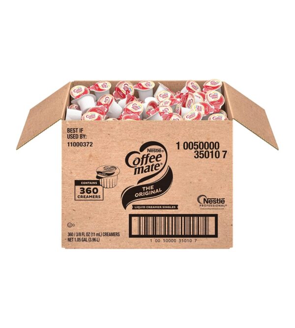 Nestle Coffee mate Coffee Creamer, Original, Liquid Creamer Singles, Non Dairy, No Refrigeration, Box of 360