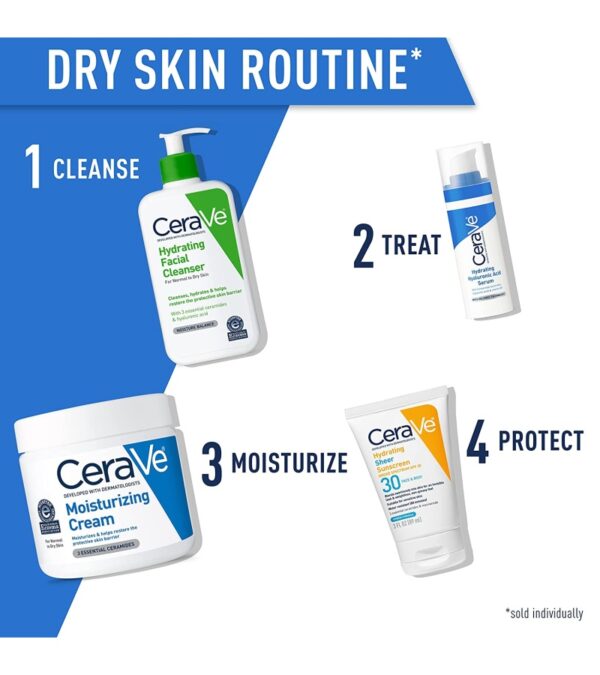 CeraVe Moisturizing Cream | Body and Face Moisturizer for Dry Skin | Body Cream with Hyaluronic Acid and Ceramides | Normal | Fragrance Free | 19 Oz | Packages May Vary