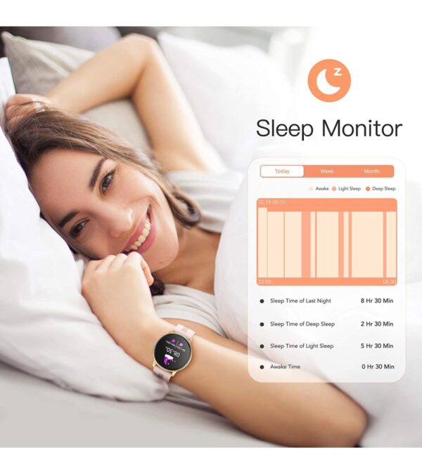 AGPTEK Smart Watch, IP68 Waterproof Smartwatch for Men Women Activity Tracker with Full Touch Color Screen Heart Rate Monitor Pedometer Sleep Monitor for Android and iOS Phones (Blue)