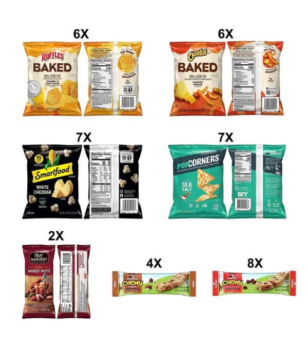 img-a99839b06fc2b63bf4143c1886a547f1 Frito-Lay Chips and Quaker Chewy Granola Bars Variety Pack, Single Serve Portions, 40 Count (Pack of 1)