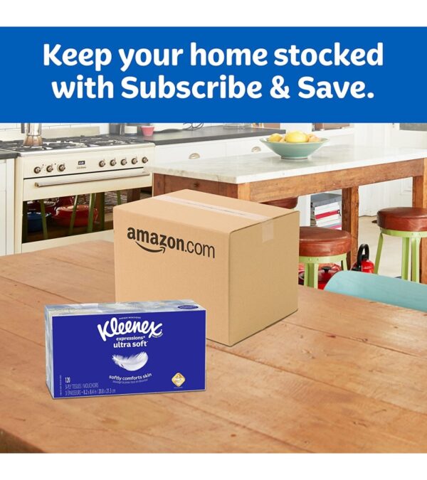 Kleenex Expressions Ultra Soft Facial Tissues, Soft Facial Tissue, 8 Flat Boxes, 120 Tissues per Box, 3-Ply (960 Total Tissues)