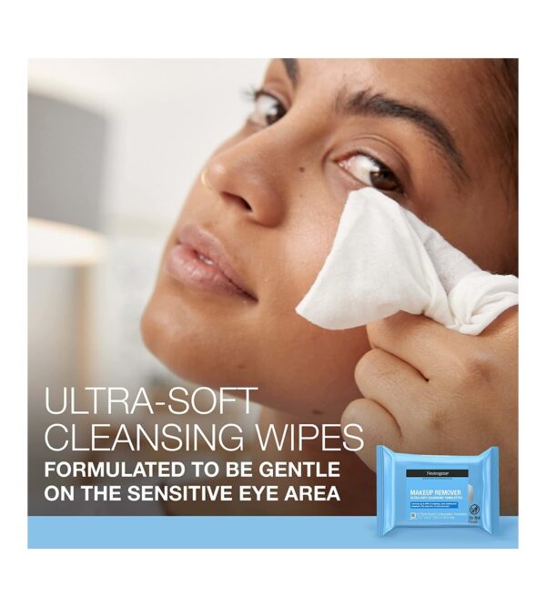 Neutrogena Cleansing Fragrance Free Makeup Remover Face Wipes, Cleansing Facial Towelettes for Waterproof Makeup, Alcohol-Free, Unscented, 100% Plant-Based Fibers, Twin Pack, 2 x 25 ct
