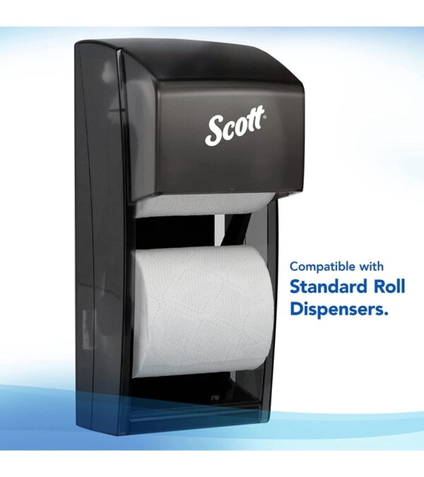 Scott Professional 100% Recycled Fiber Standard Roll Bathroom Tissue (13217), 2-Ply, White, 80 Rolls / Case, 473 Sheets / Roll, 37,840 Sheets / Case