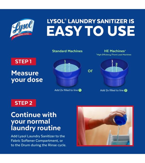 img-b054618bae6a19251723d9799e9a9594 Lysol Laundry Sanitizer Additive, Bacteria-Causing Laundry Odor Eliminator, 0% Bleach Laundry Sanitizer, color, , Multi 90 Fl Oz Crisp Linen
