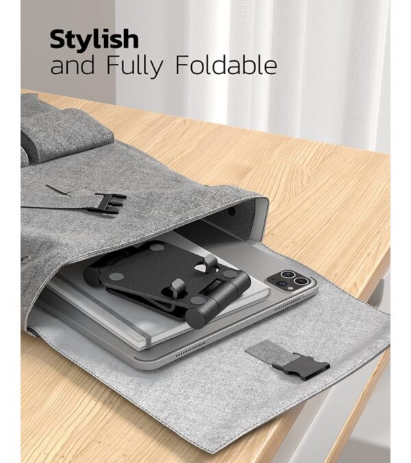 img-bd75c9648a1099011a621e0059d4a11b Nulaxy A4 Cell Phone Stand, Fully Foldable, Adjustable Desktop Phone Holder Cradle Dock Compatible with Phone 11 Pro Xs Xs Max Xr X 8, iPad Mini, Nintendo Switch, Tablets (7-10″), All Phones