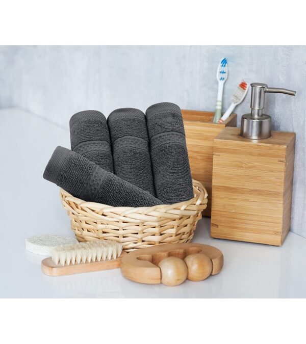 Utopia Towels 8-Piece Premium Towel Set, 2 Bath Towels, 2 Hand Towels, and 4 Wash Cloths, 600 GSM 100% Ring Spun Cotton Highly Absorbent Towels for Bathroom, Gym, Hotel, and Spa (Grey)