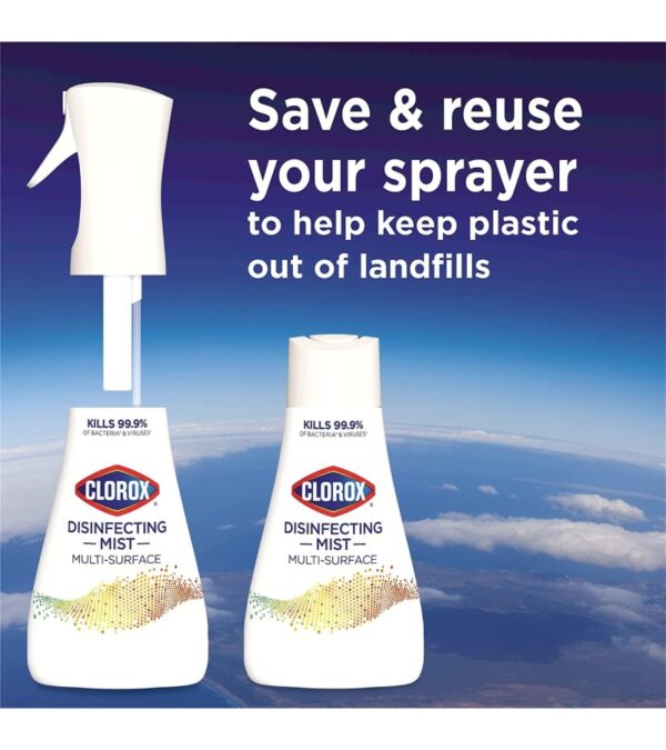 Clorox Cleaning Bundle Disinfecting Mist Lemon & Orange Blossom Scent (1 Spray Bottle & 1 Refill, 16 Fl Oz Each) Disinfecting Wipes, Moisture Seal Lid Fresh Scent (3-Pack, 75ct Each)