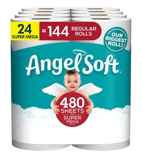 Angel Soft Toilet Paper, 24 Super Mega Rolls
