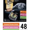 img-c8a18164a2ea45472680bd5ef3f3aaec SHEBA PERFECT PORTIONS Cuts in Gravy Wet Cat Food Trays (24 Count, 48 Servings), Roasted Chicken, Gourmet Salmon and Tender Turkey Entrée, Easy Peel Twin-Pack Trays