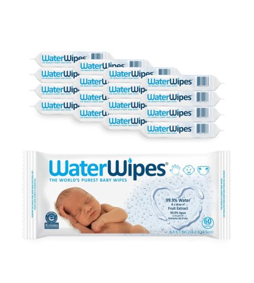 WaterWipes Original Baby Wipes, 99.9% Water Based Wipes, Unscented & Hypoallergenic for Sensitive Skin, Diaper Wipe, 960 count (16 packs)