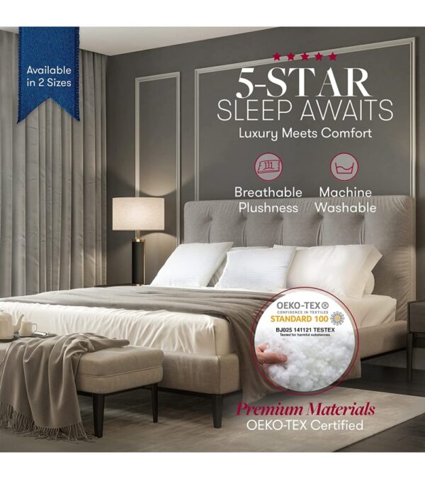 img-d40189fc75be8eb553d4a14edffc47ec Beckham Hotel Collection Bed Pillows King Size Set of 2 – Down Alternative Bedding Gel Cooling Big Pillow for Back, Stomach or Side Sleepers