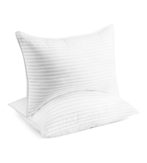 Beckham Hotel Collection Bed Pillows King Size Set of 2 – Down Alternative Bedding Gel Cooling Big Pillow for Back, Stomach or Side Sleepers