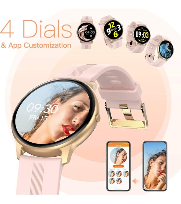 AGPTEK Smart Watch, IP68 Waterproof Smartwatch for Men Women Activity Tracker with Full Touch Color Screen Heart Rate Monitor Pedometer Sleep Monitor for Android and iOS Phones (Blue)