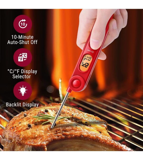 ThermoPro TP03 Digital Meat Thermometer for Cooking Kitchen Food Candy Instant Read Thermometer with Backlight and Magnet for Oil Deep Fry BBQ Grill Smoker Thermometer