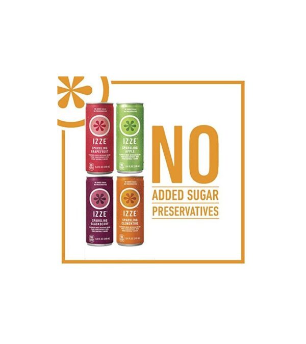 img-e1e9ce9de922dfbdf0997505e56d8efe IZZE Sparkling Juice, 4 Flavor Variety Pack, 8.4 Fl Oz (24 Count)