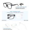 livho 2 Pack Blue Light Blocking Glasses, Computer Reading/Gaming/TV/Phones Glasses for Women Men,Anti Eyestrain & UV Glare (Light Black+Clear)