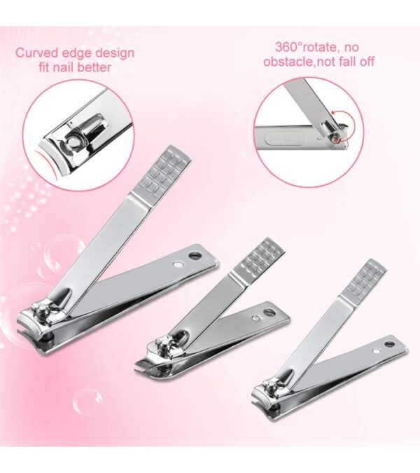 img-e8b7dbfad397dbc272ba2f73ce476e63 Nail Clippers Set 18 Pieces Stainless Steel Manicure Kit, Professional Grooming Kits, Nail Care Tools with Luxurious Travel Case