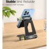 img-e8ce10036c1694fc75f92064550b8d45 Nulaxy A4 Cell Phone Stand, Fully Foldable, Adjustable Desktop Phone Holder Cradle Dock Compatible with Phone 11 Pro Xs Xs Max Xr X 8, iPad Mini, Nintendo Switch, Tablets (7-10″), All Phones