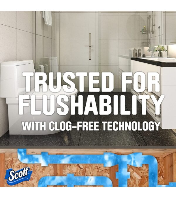 Scott 1000 Toilet Paper, 32 Regular Rolls, Septic-Safe, 1-Ply Toilet Tissue