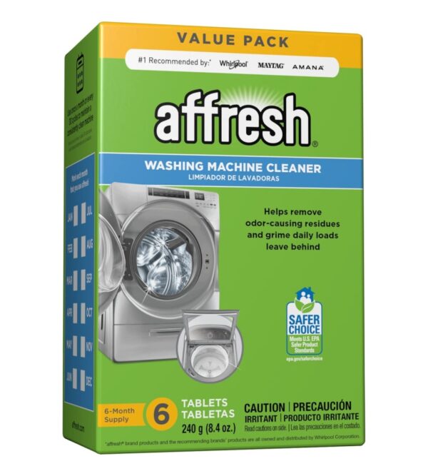 Affresh Washing Machine Cleaner, Cleans Front Load and Top Load Washers, Including HE, 6 Tablets