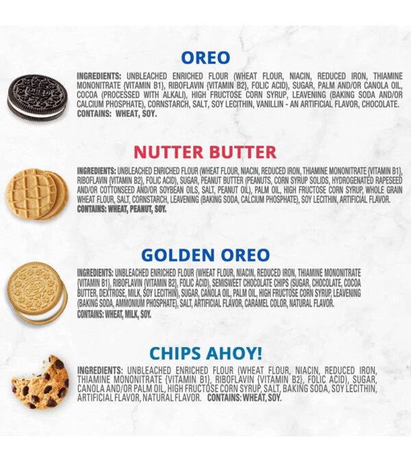 img-ee178a8f8dc52ad4e06e373b5bc762a9 OREO Original, OREO Golden, CHIPS AHOY! & Nutter Butter Cookie Snacks Variety Pack, 56 Snack Packs (2 Cookies Per Pack) Hot Sale